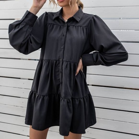 BOHO DOLLZ Button Down Babydoll Dress - Picture 4 of 8